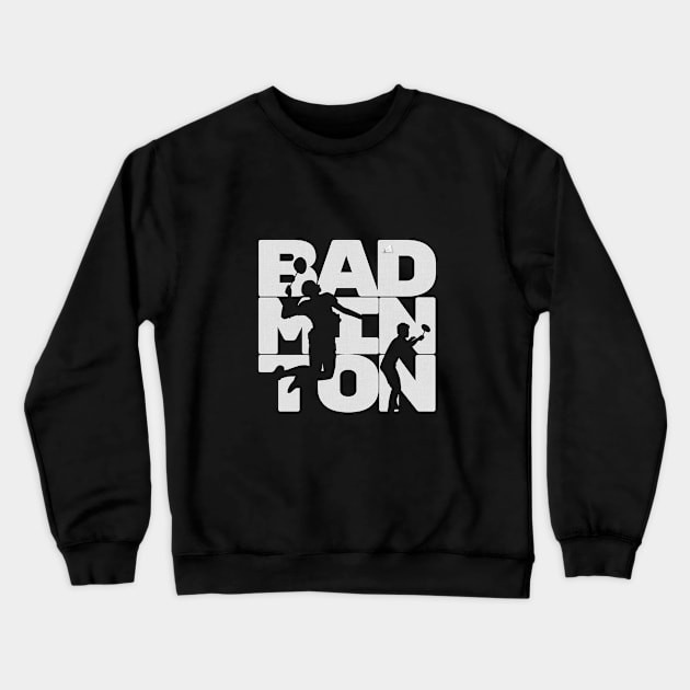 Badminton Man Crewneck Sweatshirt by PolyLine